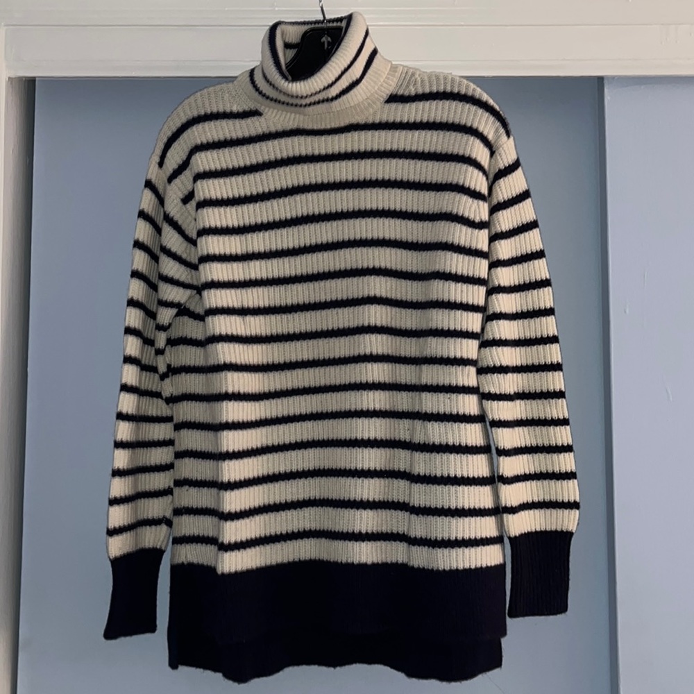 J. Crew Striped Turtleneck